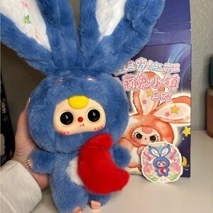 Baby Three Lilyrabbit Town Plush Pendant Blind Box - Confirmed Lele Blue Bunny